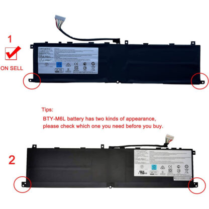 80.25Wh MSI BTY-M6L 1hole Battery - Image 2