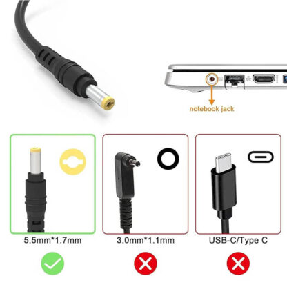 19V 2.37A 45W Acer 5.5mm 1.7mm AC Adapter Charger - Image 4
