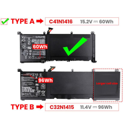 60Wh Asus C32N1415 Battery - Image 2