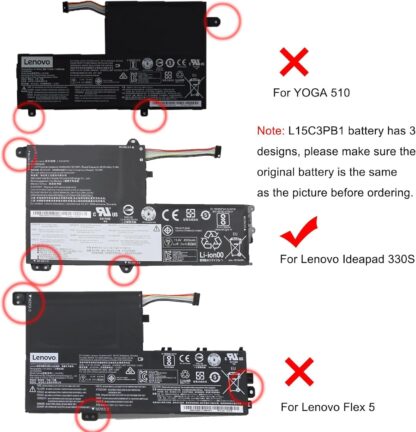 52.5Wh Lenovo L15L3PB0 Battery - Image 2